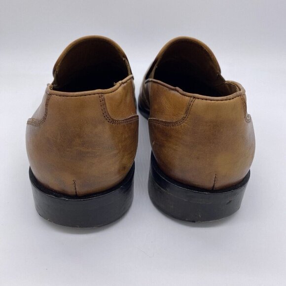 Donald Pliner Dress Shoes Mens 11.5 Valente Leather Slip On Wingtip Loafer Italy - Picture 4 of 13